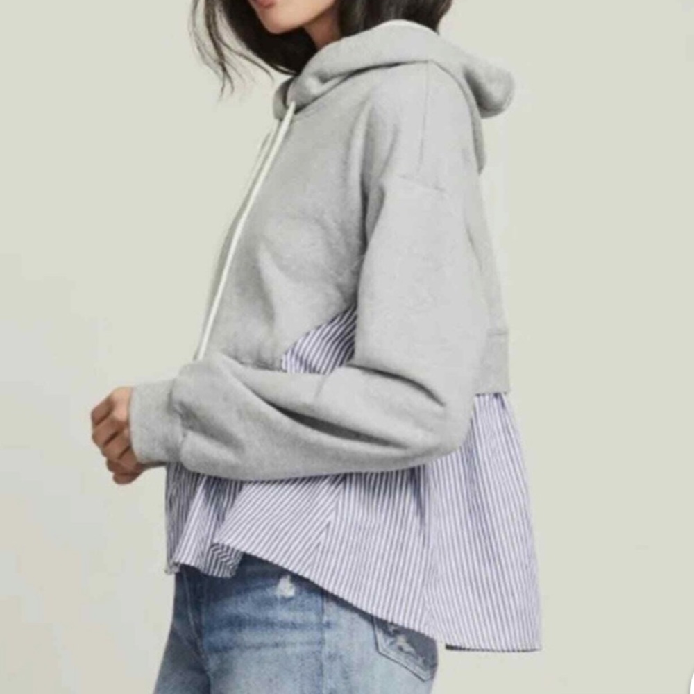 Veronica Beard Hockley Drawstring Sweatshirt Hood… - image 2
